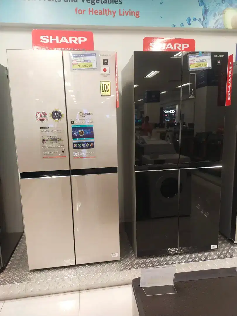 SHARP REFRIGERATOR SBS 472L 0% BUNGA BEBAS 1-2 KALI CICILAN