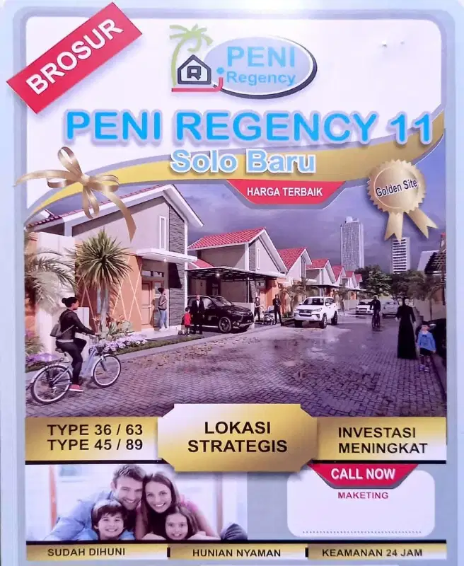 JUAL RUMAH BARU SOLOBARU 400 JUTA TYPE 36/63 CLUSTER