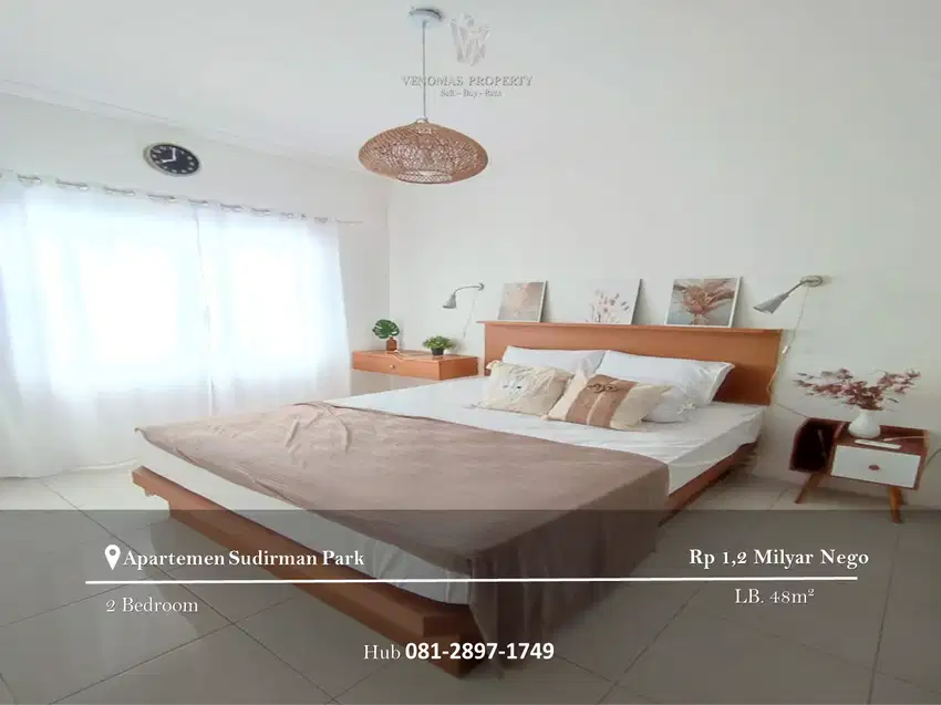 Dijual Apartement Sudirman Park 2BR Full Furnished Low Floor