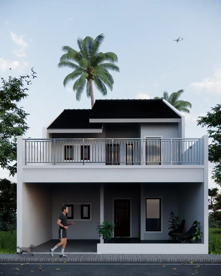 Rumah Modern Dengan 2 Fungsi Untuk Tempat Tinggal Dan Tempat Usaha