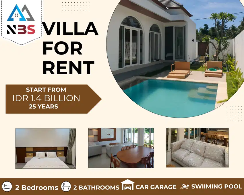leasehold  new Mediterranean villa  style location near lovina beach