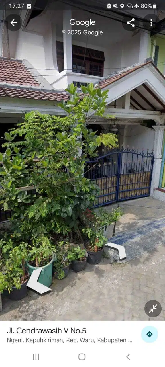 Rumah luas 120 m2 harga 800 juta di Perumahan Rewwin, Waru, Sidoarjo