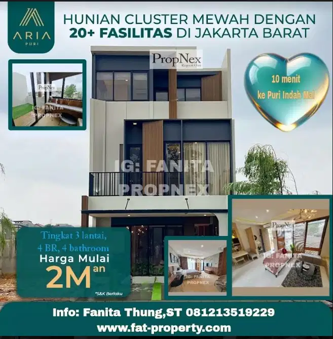 Wow rumah mewah 3lt di Jakarta Barat hny 10 menit dr Puri Indah Mal