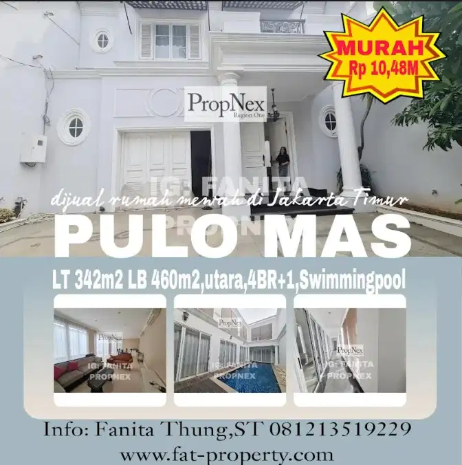 MURAH MEWAH Dijual rumah gaya modern klasik di Pulo Mas Utara,JakTim
