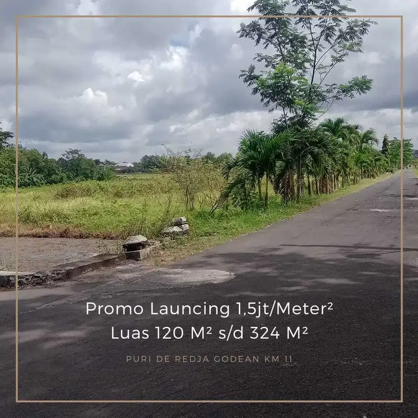 Tanah Kavling Murah Strategis 1,5 Juta/meter Dekat Pasar Godean