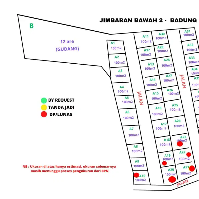 kavling dijual jimbaran bawah