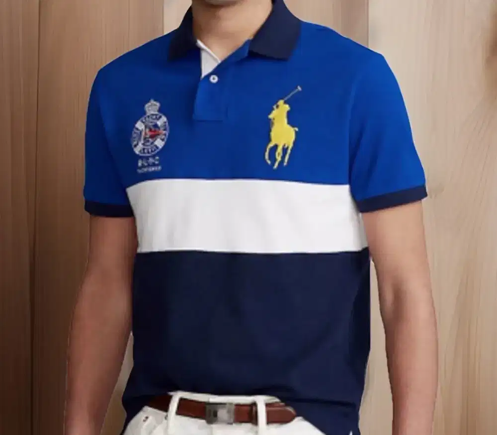 Kaos kerah polo Ralph Lauren Yachtsman Tree Tone Colour Size S