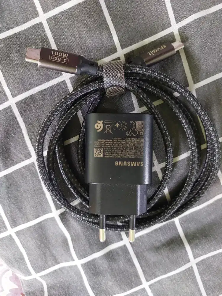 Charger adapter samsung 25W dan Kabel 100W