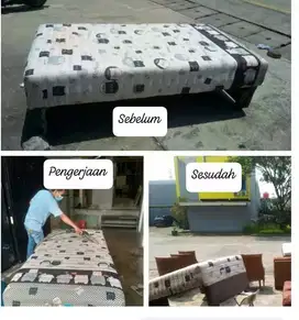 Jasa panggilan homeservis cuci laundry sofa kasur Springbed jok mobil