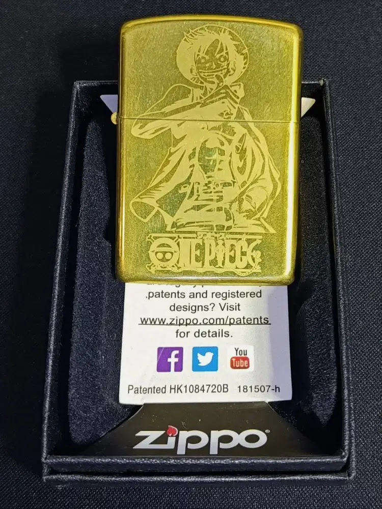 Korek Api Zippo Lighter Classic Premium Warna Gold Denting Satu Kali