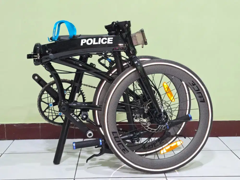 Sepeda Lipat Element Ecosmo Black Police Glow In The Dark