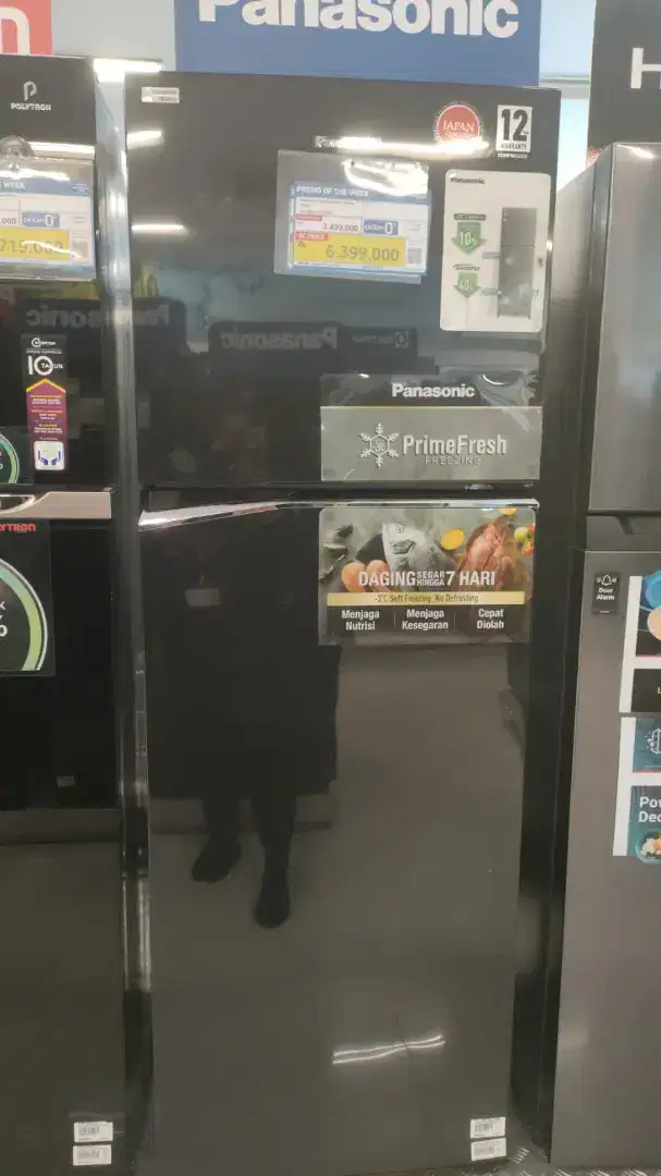 Kulkas panasonic 2 pintu kapasitas 246L bisa cicilan cukup e-KTP