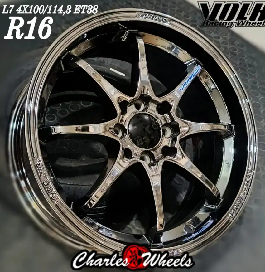 Velg Ce28 black chroom Ring16 cocok untuk Sigra vios jazz avanza dll
