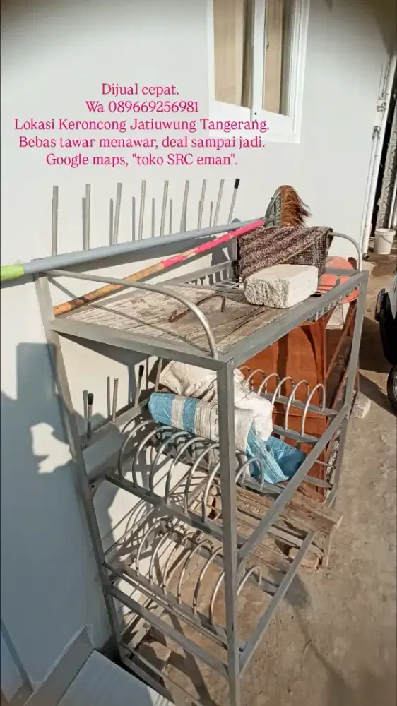 Dijual rak piring aluminium ringan kokoh