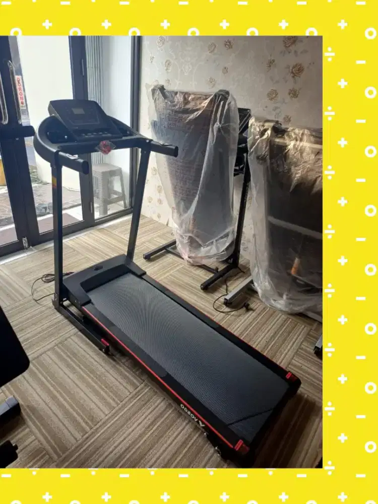 Treadmill ekektrik New Mecca alat olahraga DBG-737