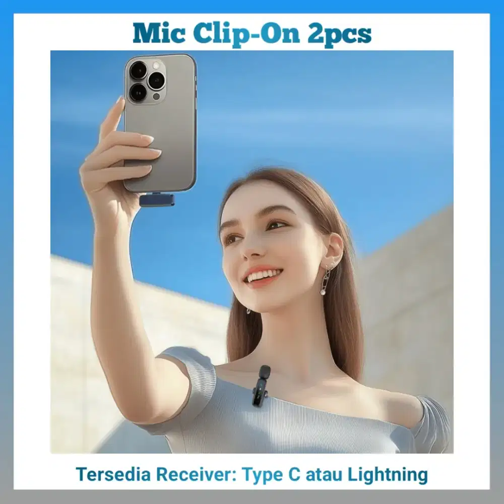 Mic Wireless 2PCS - Mikrofon Clip-On 2.4GHz 100mAh HP, Vlog & Live