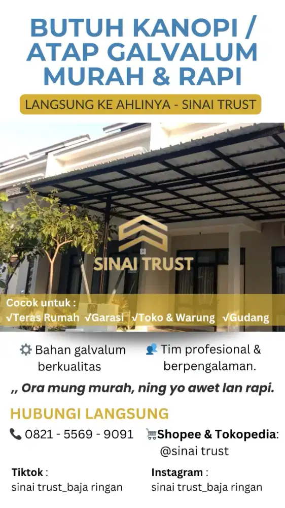 Kanopi Rooftop Redam Panas & Suara