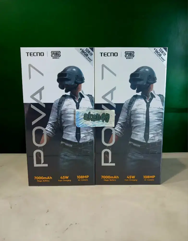 Tecno Pova 7 8Gb 128Gb Helio G100 Battery 7000mAh FastCharging 45w