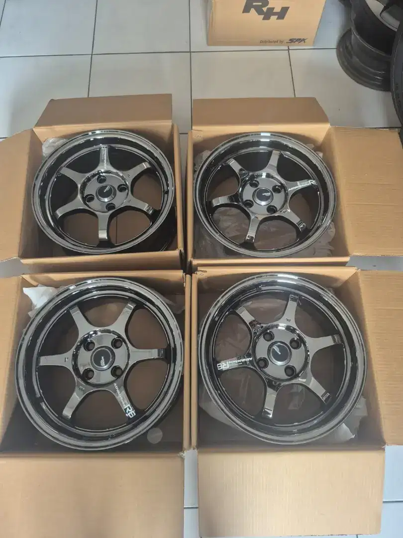 Velg advan RG Black Chrome R15 pcd*100 lebar 6,5 et42..4pcs