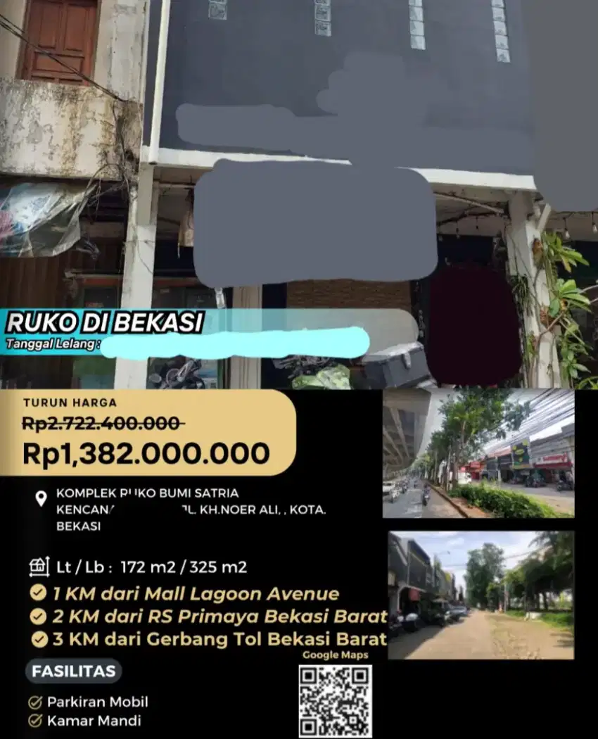 Dijual Ruko Kompleks Ruko Bumi Satria Kencana Bekasi