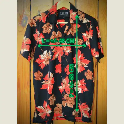 Kemeja Hawai Motif Daun