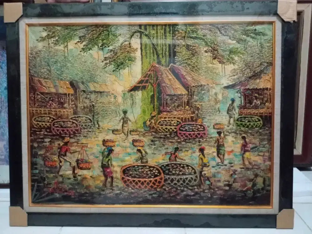 Lukisan pasar buah karya muklis