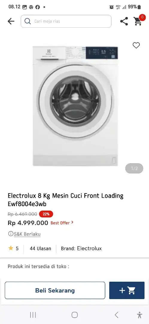MESIN CUCI ELECTROLUK KAPASITAS 8KG