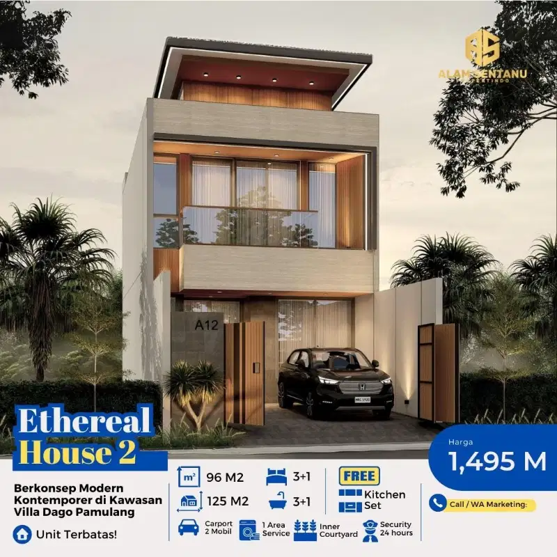 Rumah Mewah 2 Lantai On Progres Dalam Komplek Vila Dago Pamulang