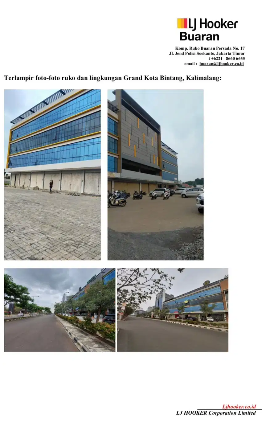 Di Jual Ruko 4 Lantai di Grand Kota Bintang E10
