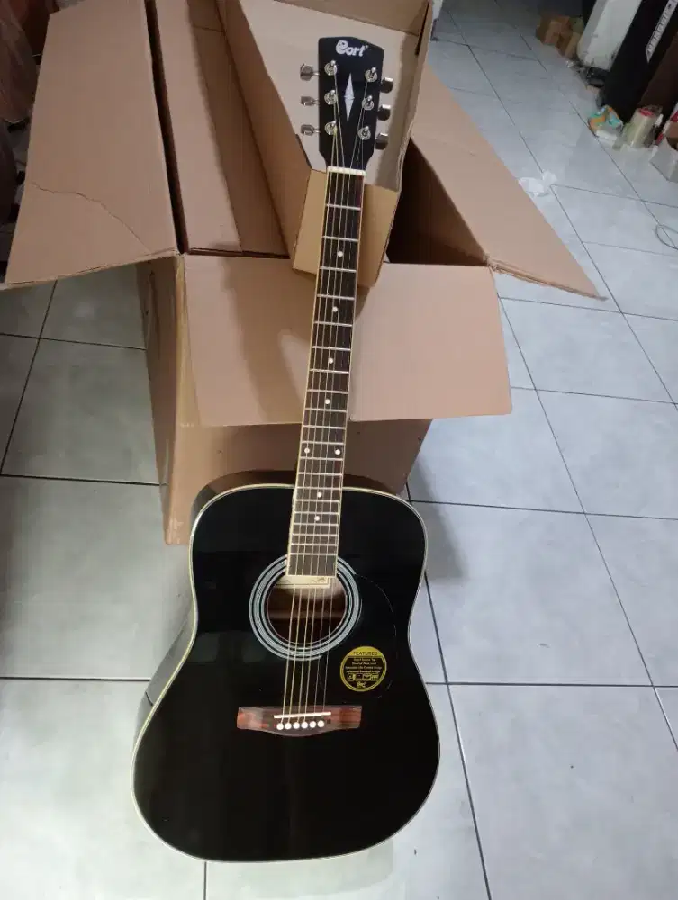 Gitar akustik cort jumbo tanam besi aktif