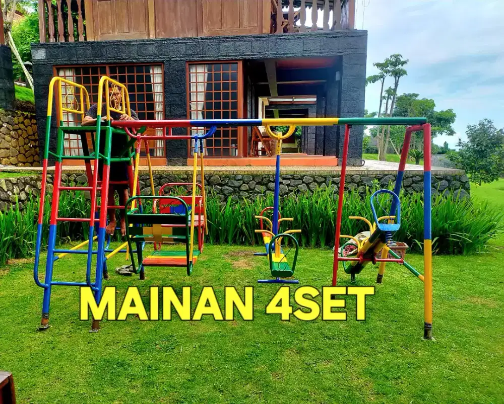 Ayunan besi mainan  4 set biasa