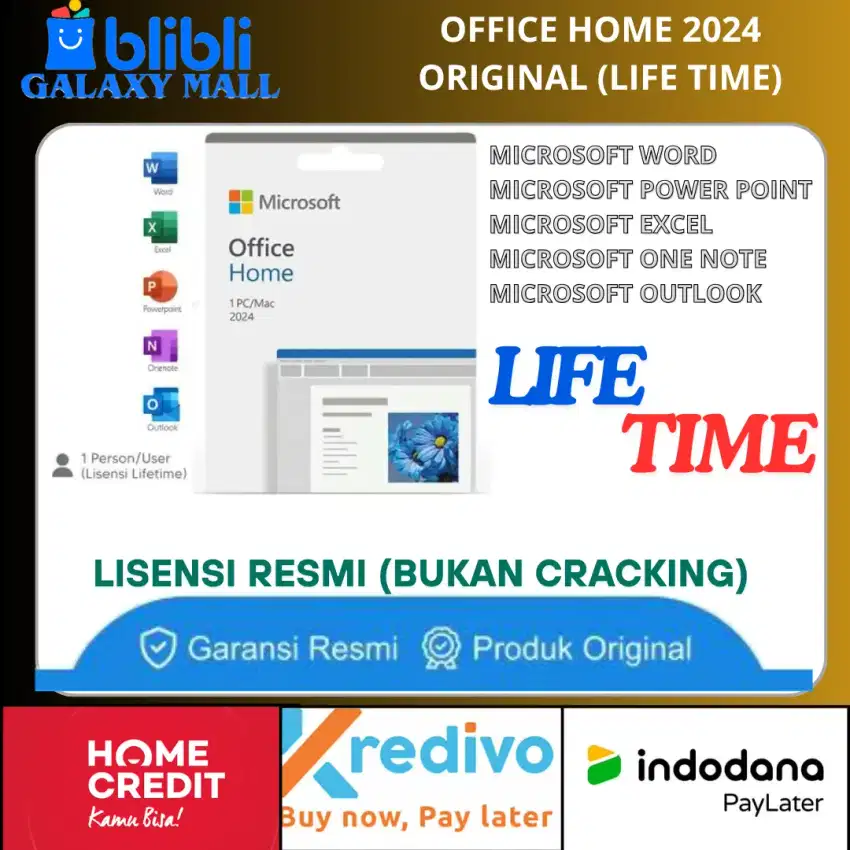 Microsoft Office Home 2024 Lisensi Resmi (Life Time)