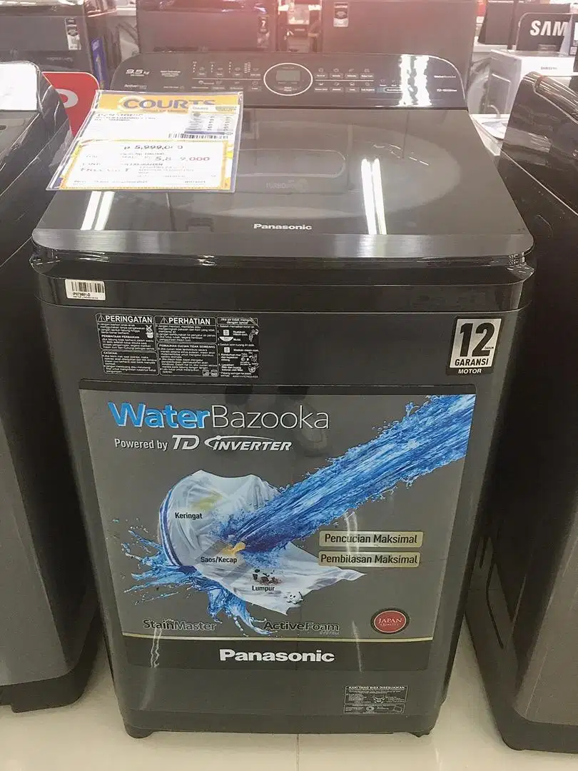 MESIN CUCI PANASONIC 9.5 KG BISA CICILAN INDODANA