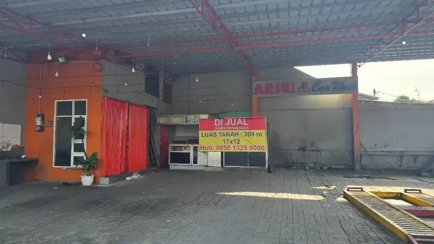 DIJUAL TANAH BANGUNAN CARWASH/CUCI MOBIL