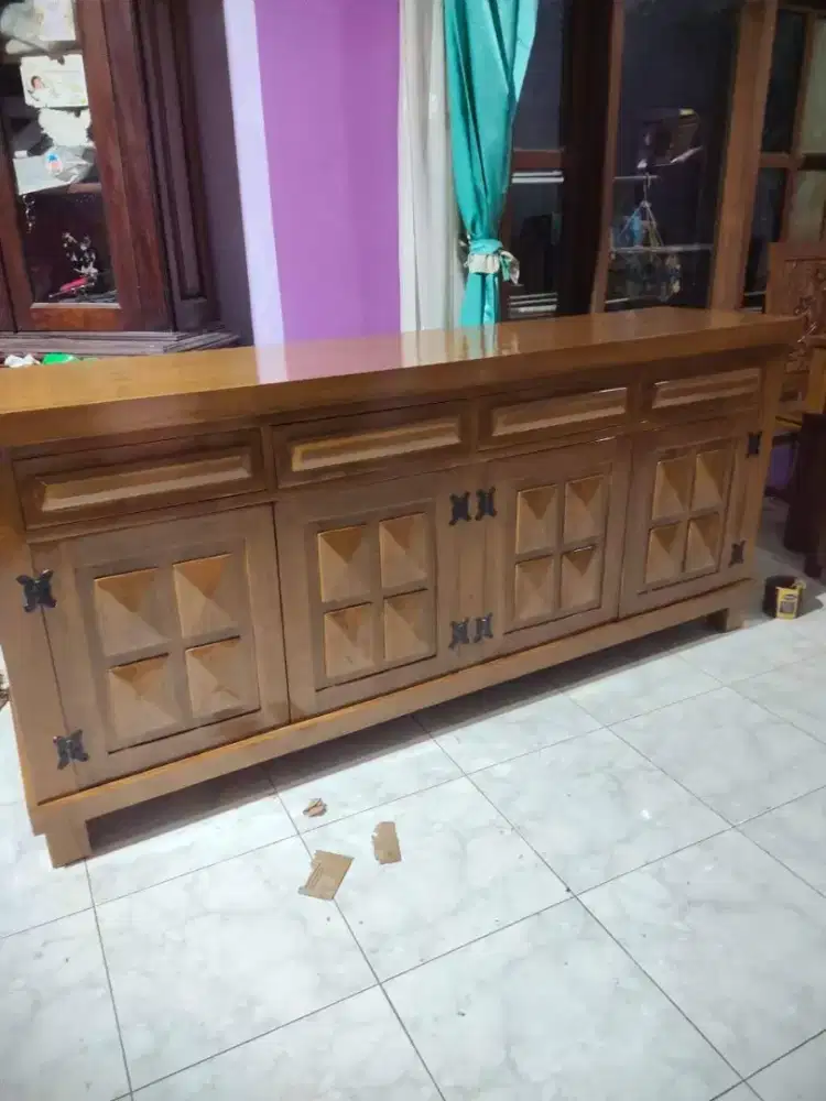 Meja Bufet Tv Minimalis Jati