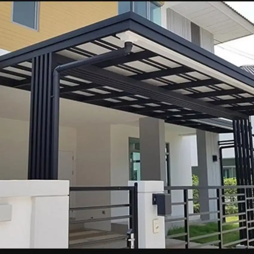 pemasangan kanopi alderon double layer