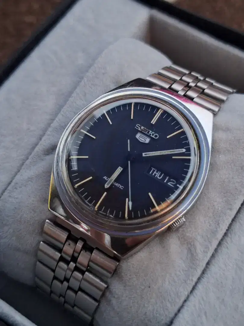 Seiko 5 Automatic Day Date Black Dial