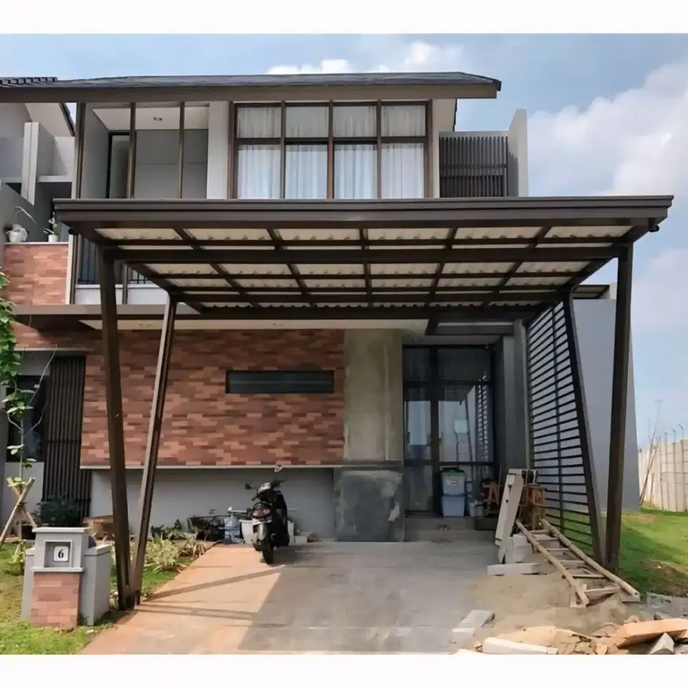 exterior design kanopi atap alderon singgle