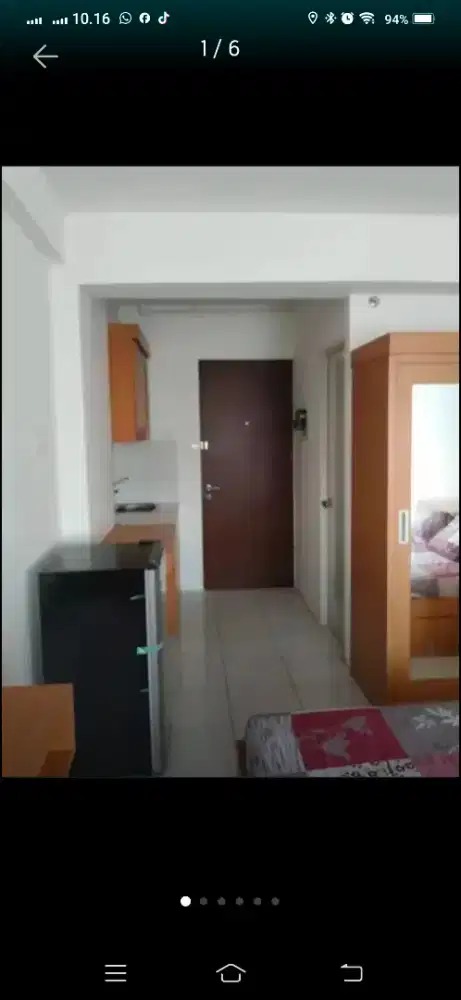 Disewakan apartemen studio di Riverview Residence,Jababeka,Cikarang