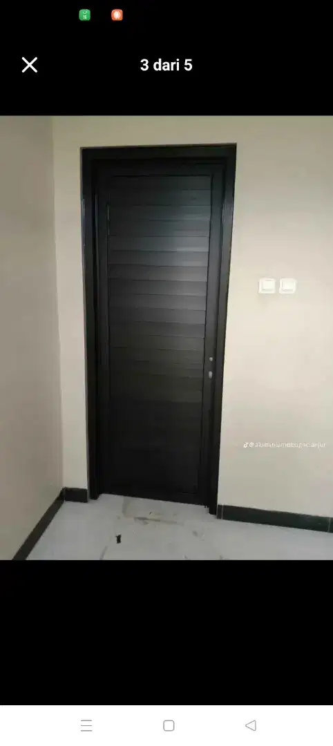 Jual kusen pintu satu dan pintu Dua dari bahan aluminium dan kayu