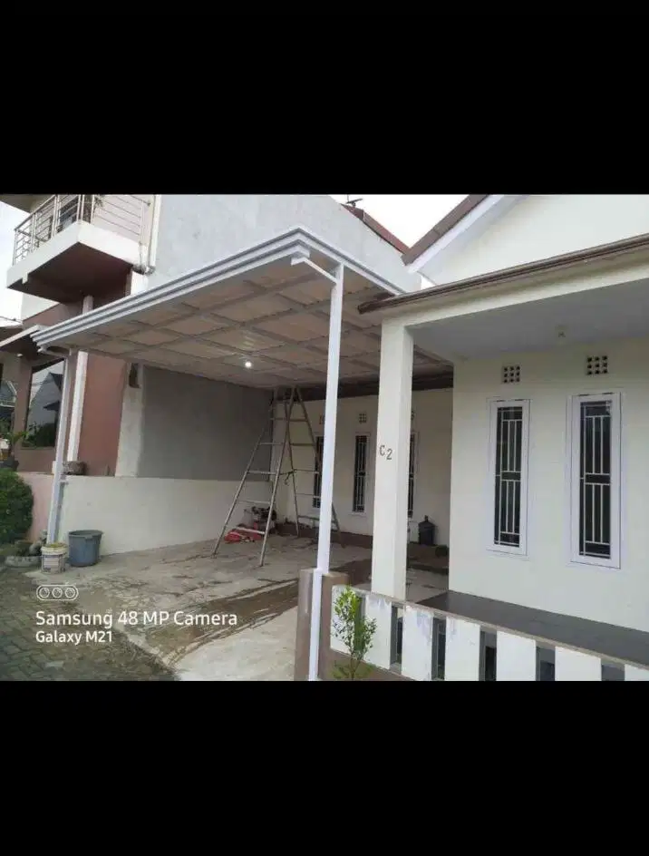 Kanopi alderon profil lengkap dengan talang air