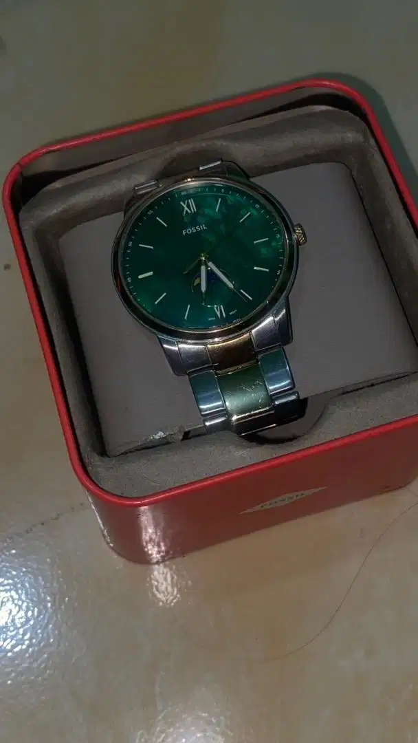 Jam Tangan Fossil minimalis / FS5572 / Moonphase  three dial stainles