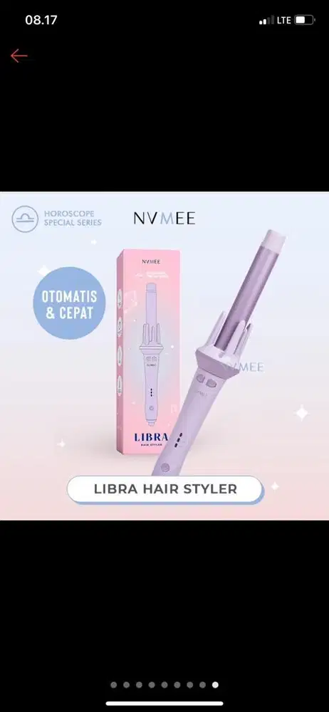 Nvmee catokan curler libra lilac