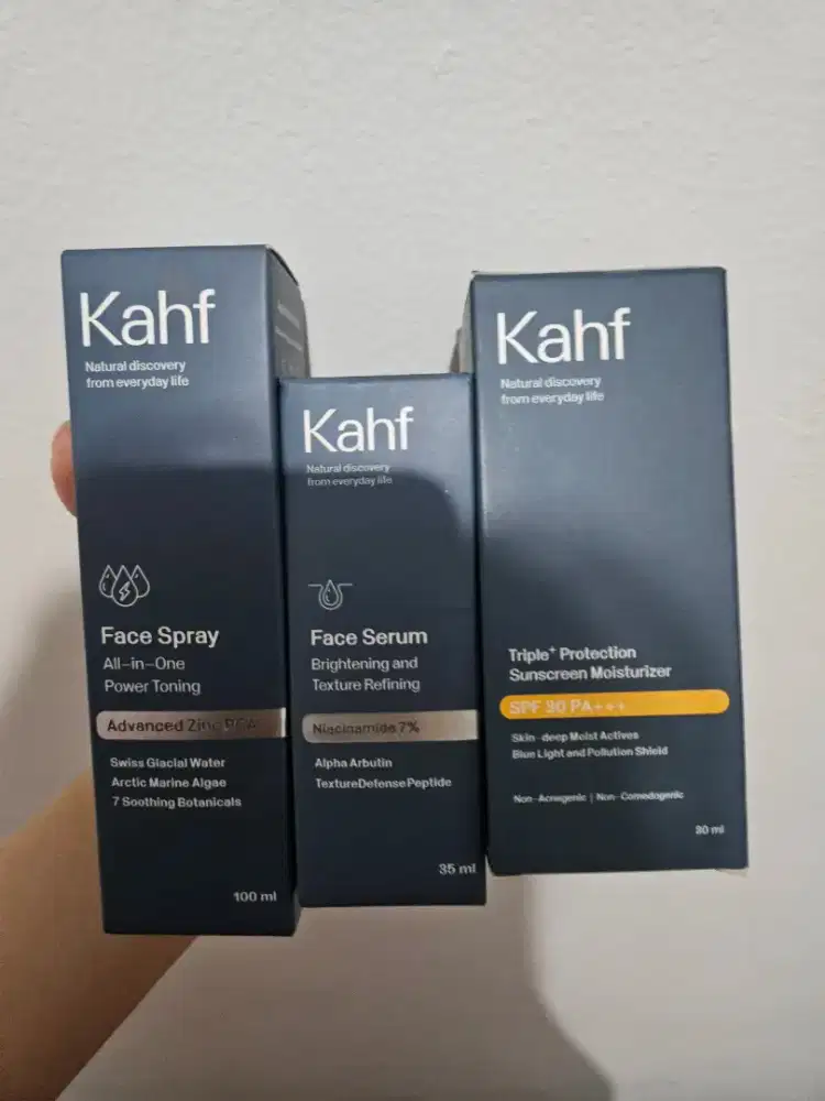 Face Serum, Face Spray, Sunscreen Kahf