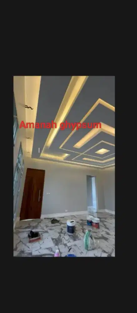 PEMASANGAN PLAFON, GHYPSUM DAN PVC