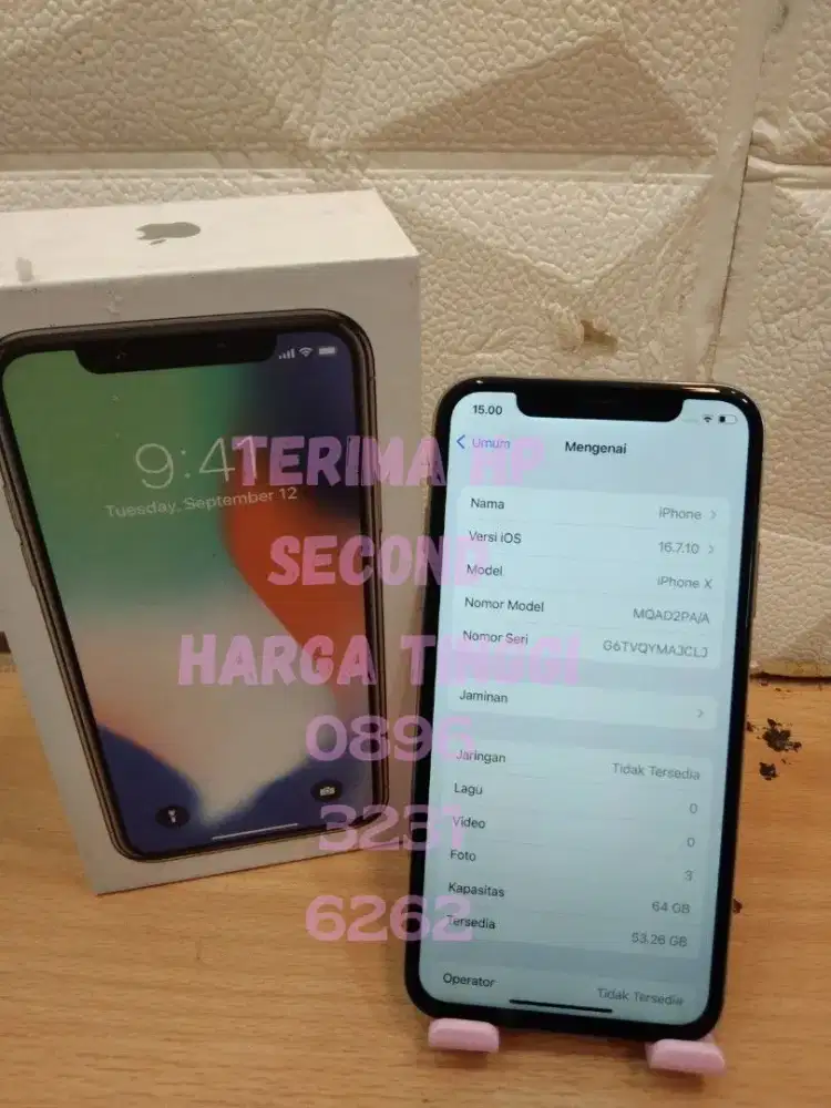 iphone x 64gB black ibox