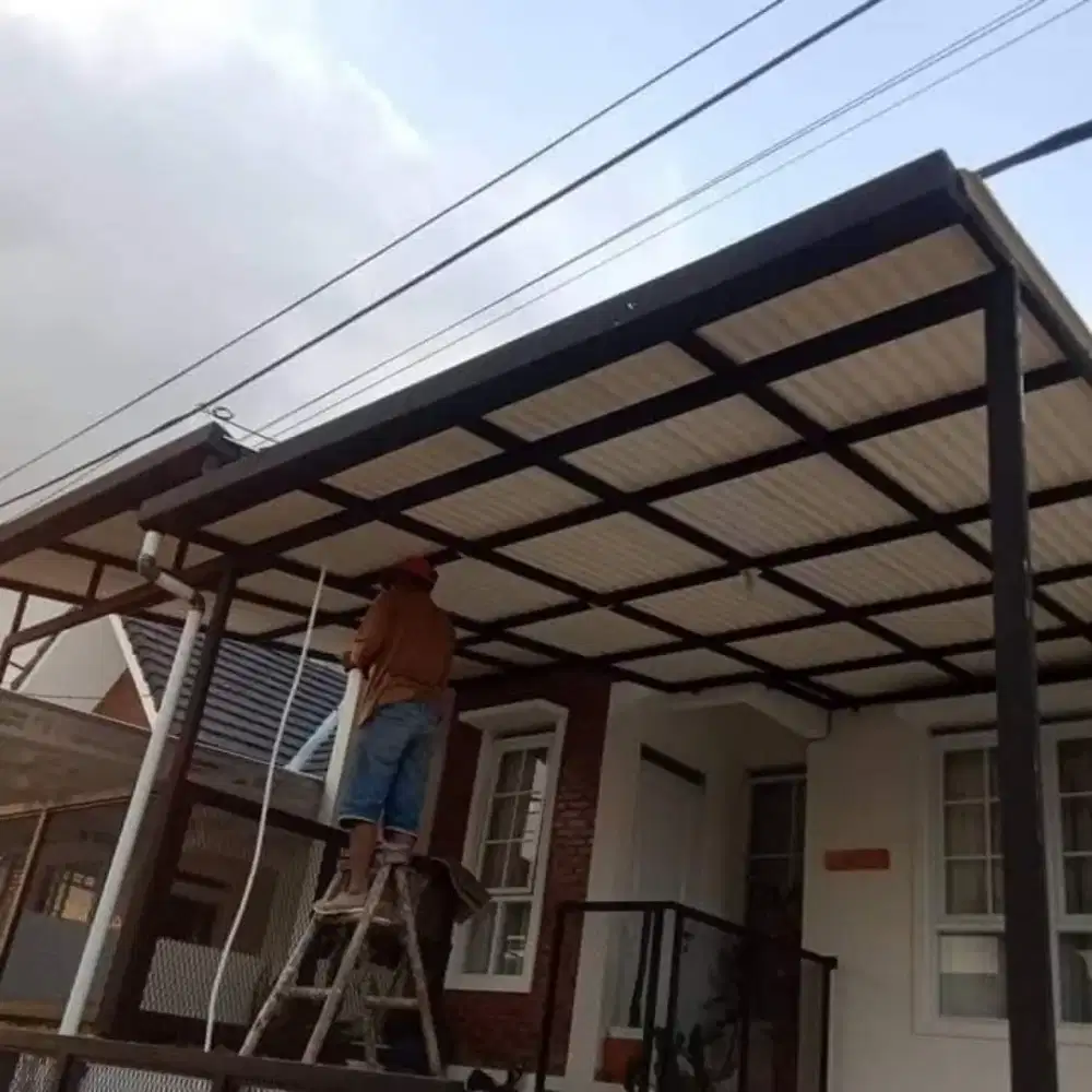 Kanopi atap upvc alderon double layer