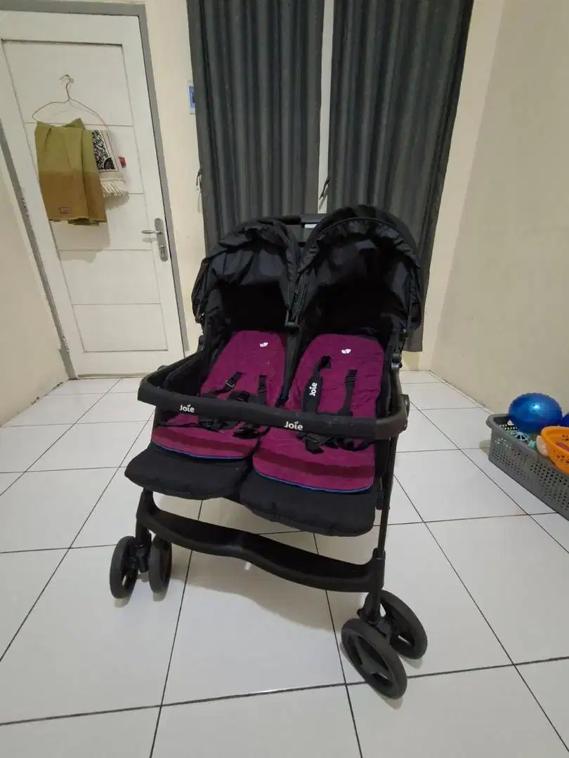 joie stroller twin aire rosy&sea