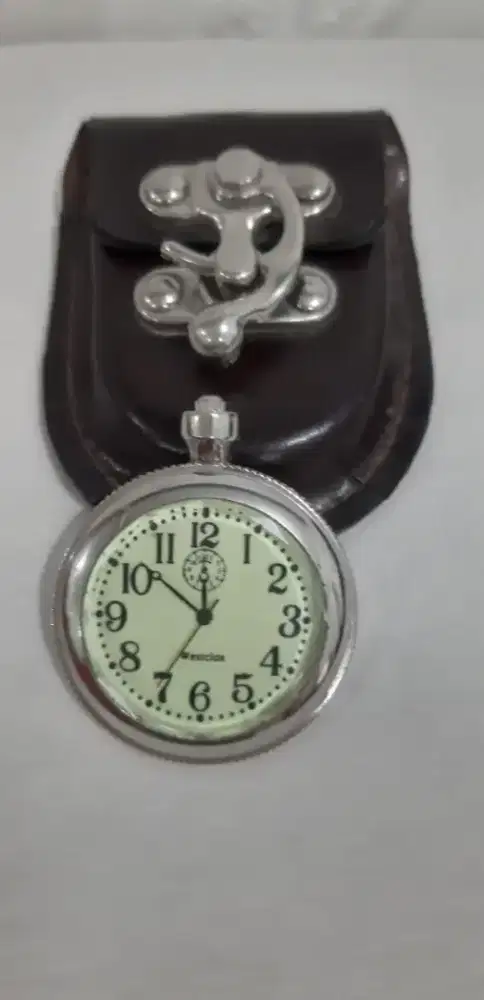 Arloji/jam kantong vintage merk Westclox, jam saku pocket, jam kalung.