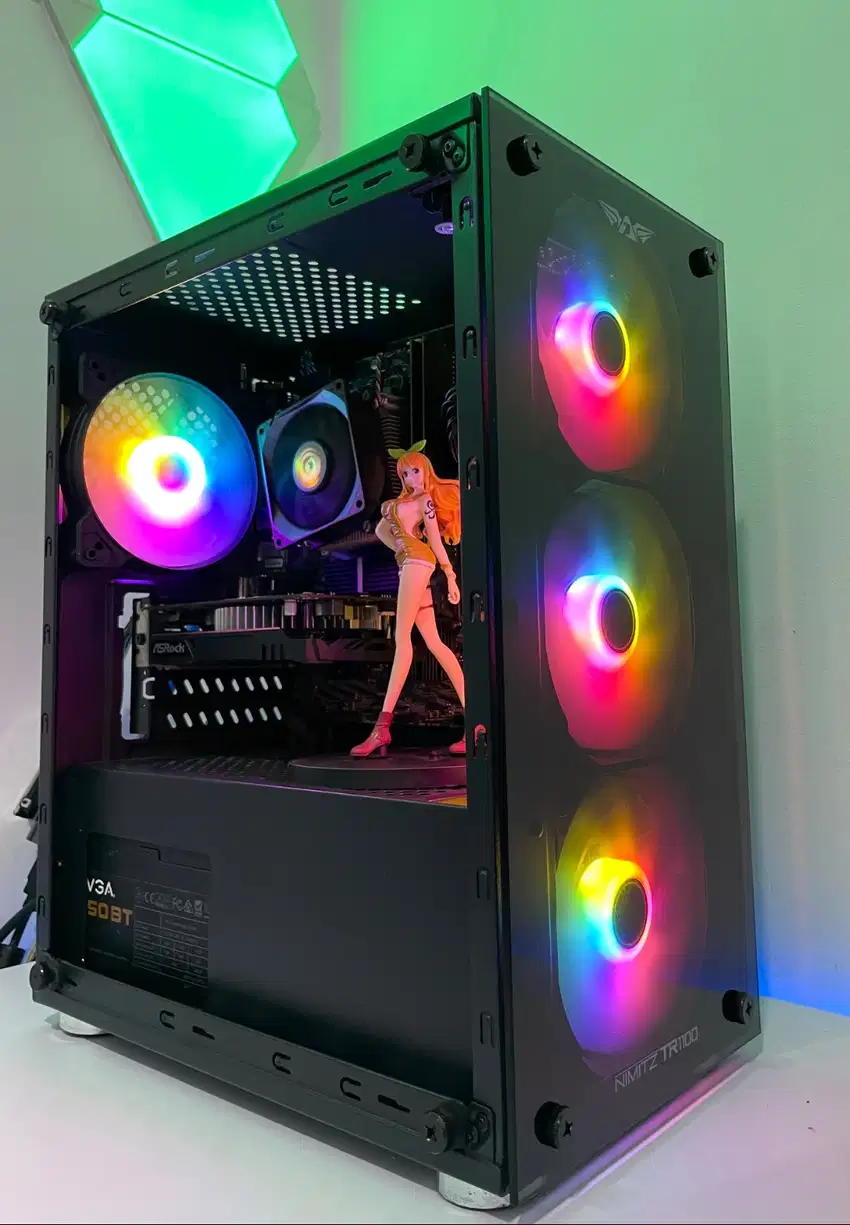 CPU Komputer Gaming & Editng i3 10100f RAM 16GB VGA RX 560 4GB